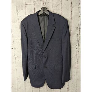 Jos A‎ Bank Men's Navy Blue 100% Wool Blazer Sz 44L